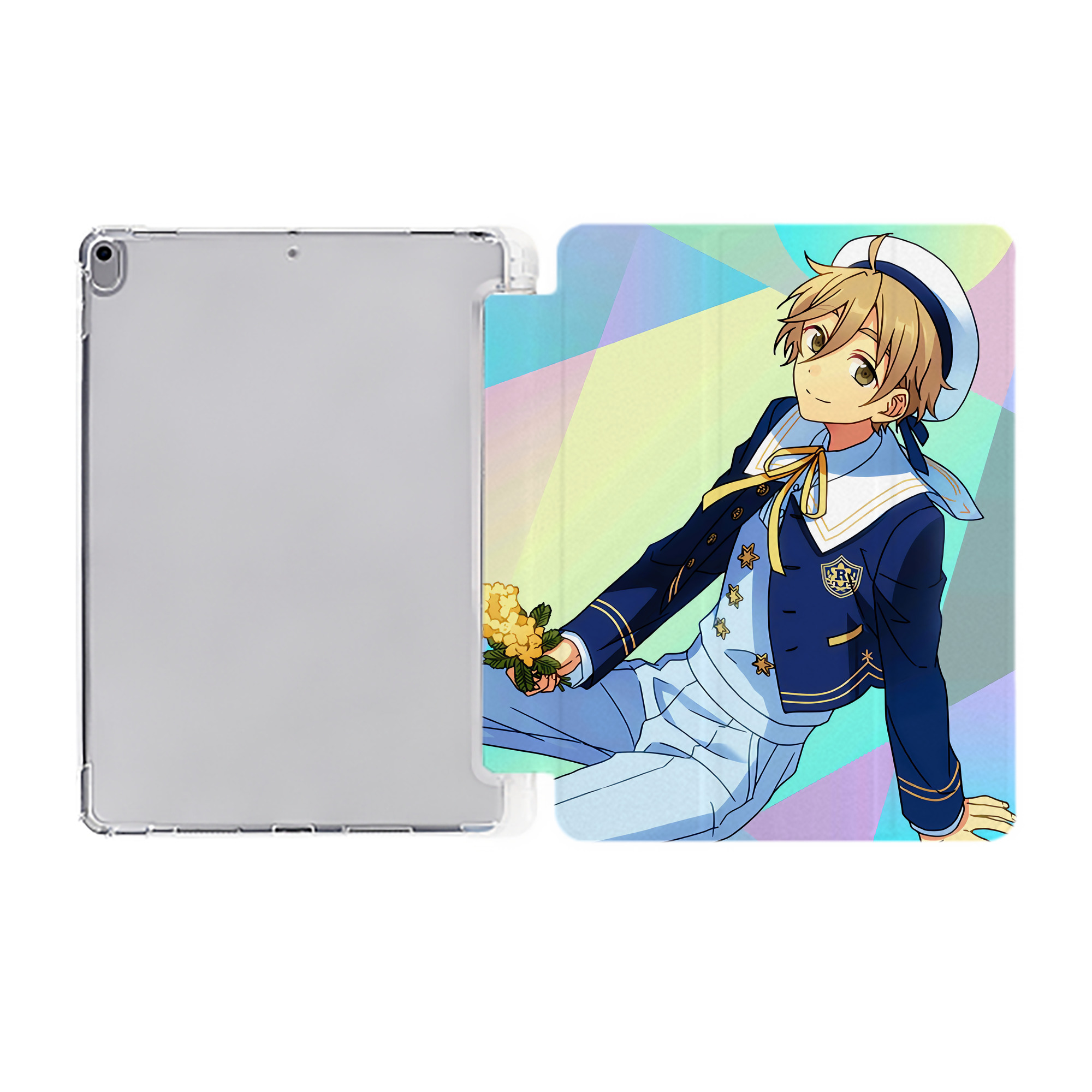（画像用） あんさんぶるスターズ! Ensemble Stars IPad ケース ペン収納付き 三つ折りスタンド PUレザー×シリコン 対応機種9.5/10.5/10.9インチ